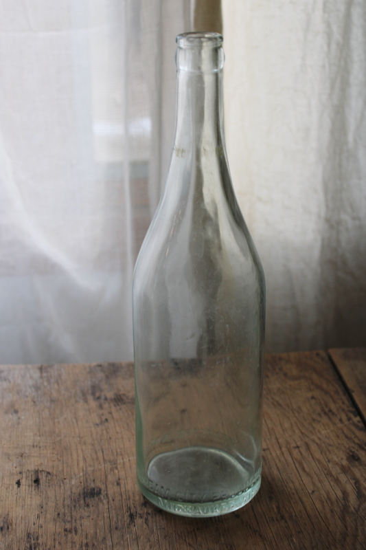 photo of antique embossed glass Cream City Products Milwaukee brewery soda bottle prohibition era vintage 1920s  #1