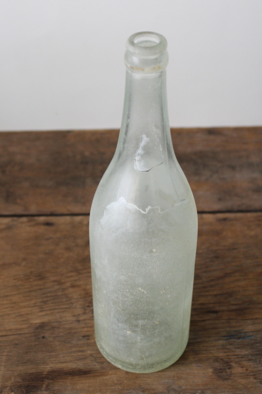 photo of antique embossed glass bottle John Weissenberger Milwaukee brewery soda bottle prohibition era vintage 1920s  #4