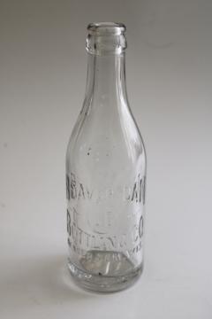 antique embossed glass bottle S B Beaver Dam Bottling Company Wisconsin vintage advertising 