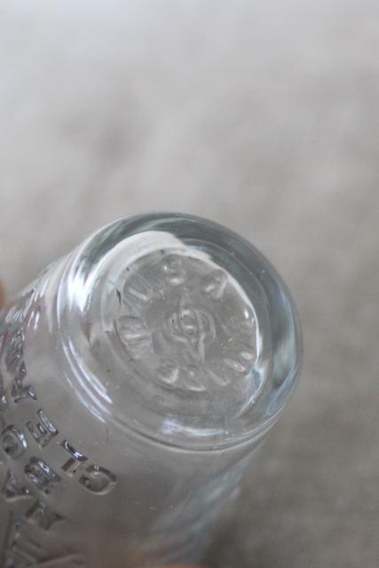 photo of antique embossed measure glass medicine dose cup, Adlerika quack remedy bowel cure #3