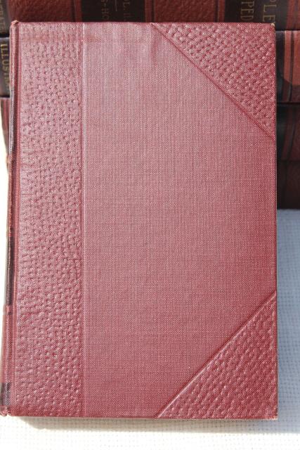 photo of antique encyclopedia books 5 volume library w/ vintage engravings, photos, color plates, dated 1914 #9