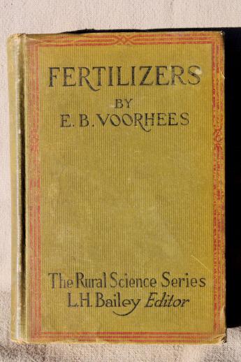 photo of antique farm book Fertilizers farming textbook rural school science vintage 1914 #1