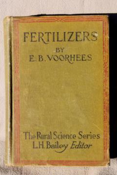 catalog photo of antique farm book Fertilizers farming textbook rural school science vintage 1914