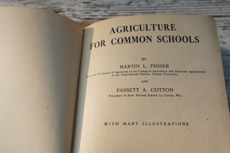 photo of antique farming agriculture studies book, practical trades grade school textbook vintage 1909  #3