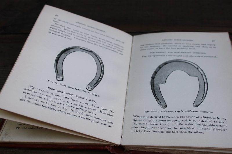 photo of antique farrier's handbook Artistic Horseshoeing custom horseshoes for horse foot problems, equine medical book  #7