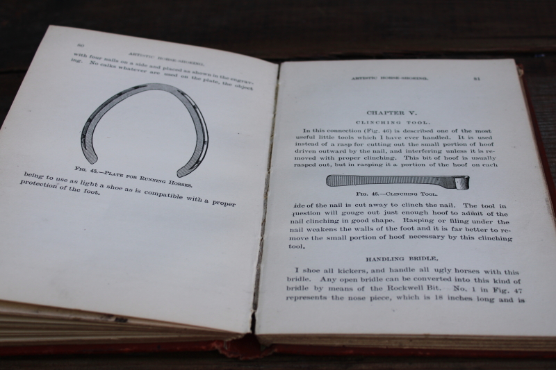 photo of antique farrier's handbook Artistic Horseshoeing custom horseshoes for horse foot problems, equine medical book  #8