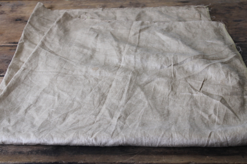 photo of antique fine flax linen fabric, salvaged deconstructed ladies skirt early 1900s #1