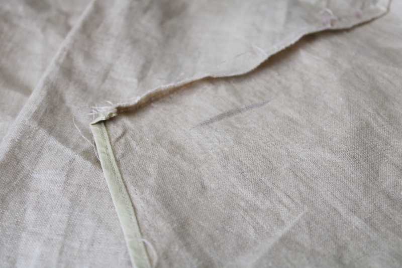 photo of antique fine flax linen fabric, salvaged deconstructed ladies skirt early 1900s #2