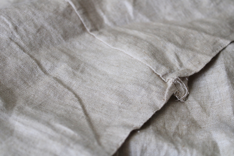 photo of antique fine flax linen fabric, salvaged deconstructed ladies skirt early 1900s #3