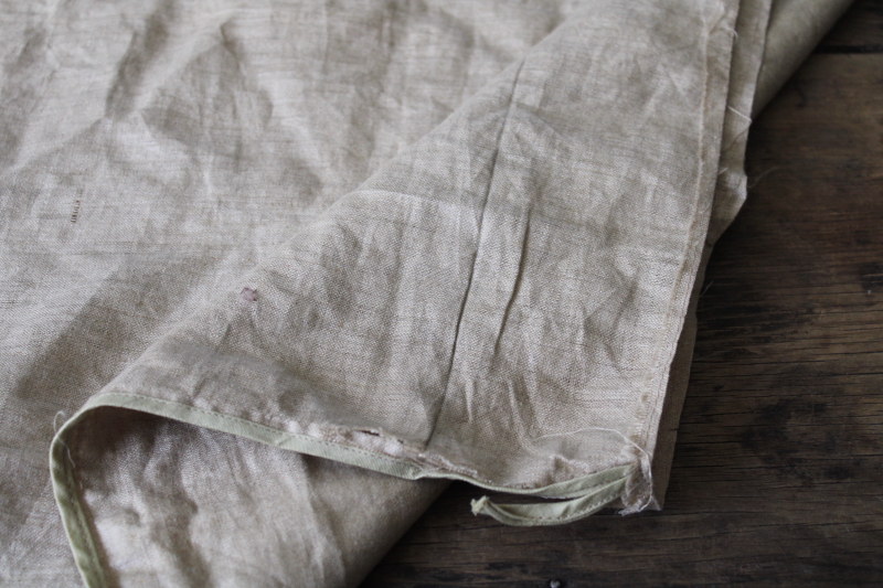 photo of antique fine flax linen fabric, salvaged deconstructed ladies skirt early 1900s #5