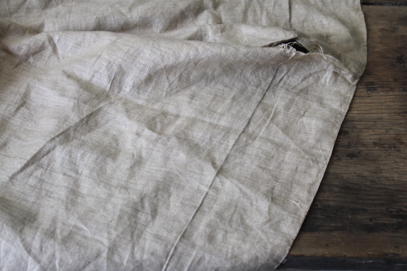 photo of antique fine flax linen fabric, salvaged deconstructed ladies skirt early 1900s #6