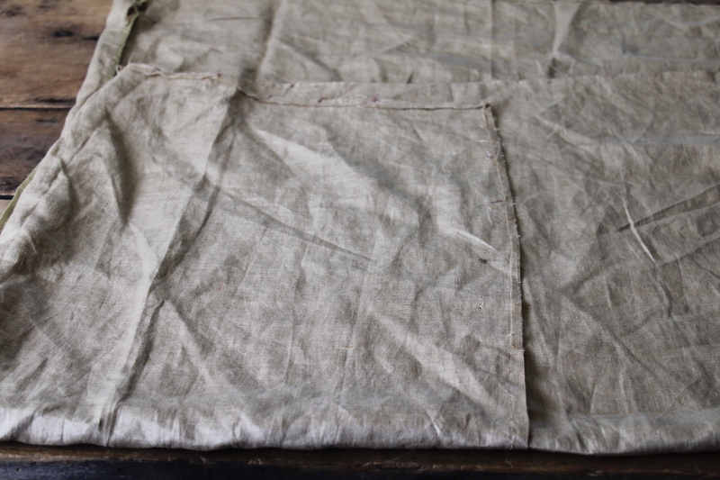 photo of antique fine flax linen fabric, salvaged deconstructed ladies skirt early 1900s #7