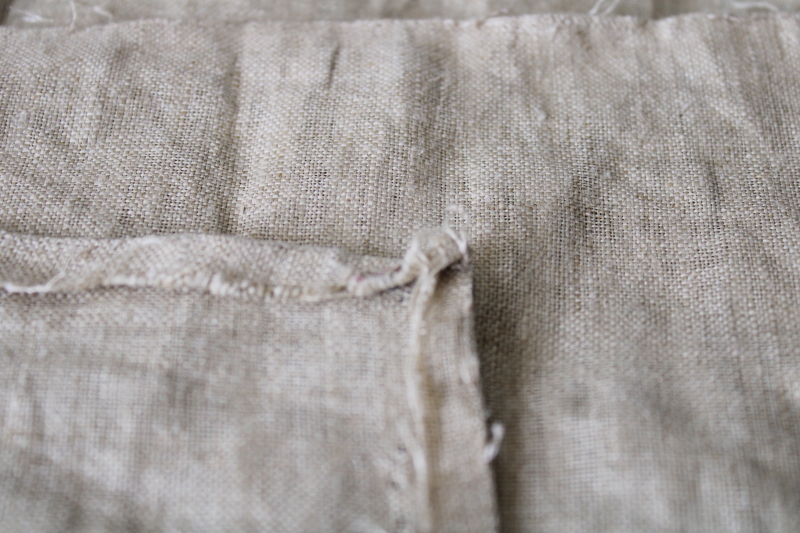 photo of antique fine flax linen fabric, salvaged deconstructed ladies skirt early 1900s #8