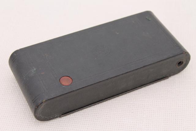 photo of antique folding camera vintage Kodak  Hawk-eye model B  No 2A cartridge film #3