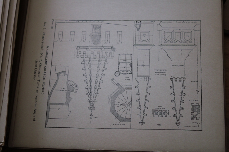 photo of antique folios Gothic Architecture historic English buildings, drawings, engravings architectural ornamentation #5