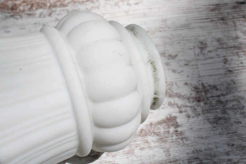 photo of antique frosted milk glass shade, Victorian style lampshades for electric light or chandelier #3