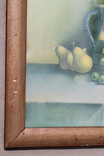 photo of antique fruit still life prints, framed lithographs late 1800s - early 1900s vintage #6