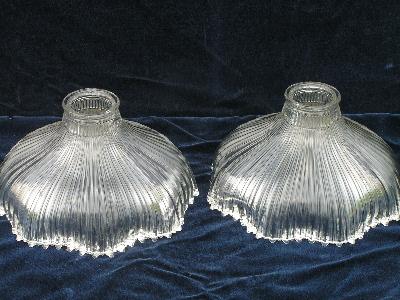 photo of antique glass diffuser reflector halophane shades #1