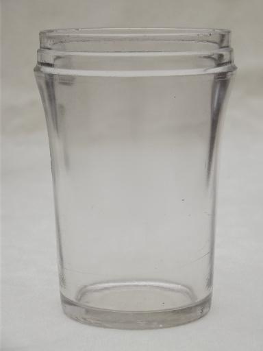 photo of antique glass jelly jar lot, vintage 1906 tumbler jars drinking glasses #4