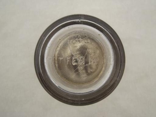 photo of antique glass jelly jar lot, vintage 1906 tumbler jars drinking glasses #11