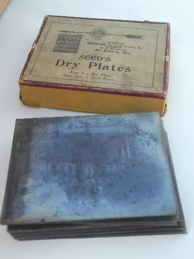 photo of antique glass plate negatives, Swedish farm, steam engine, sheep shearing etc. #1