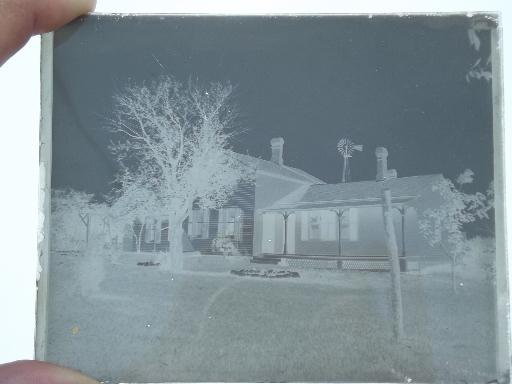 photo of antique glass plate negatives, Swedish farm, steam engine, sheep shearing etc. #2