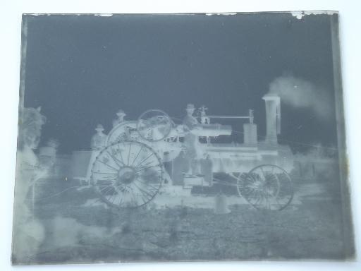 photo of antique glass plate negatives, Swedish farm, steam engine, sheep shearing etc. #3