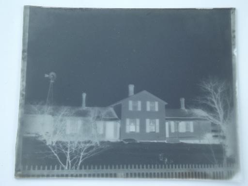 photo of antique glass plate negatives, Swedish farm, steam engine, sheep shearing etc. #5