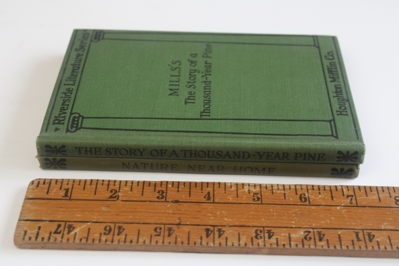 photo of antique green books early ecology Riverside Press, Nature Near Home, Thousand Year Pine  #5