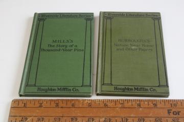 antique green books early ecology Riverside Press, Nature Near Home, Thousand Year Pine 