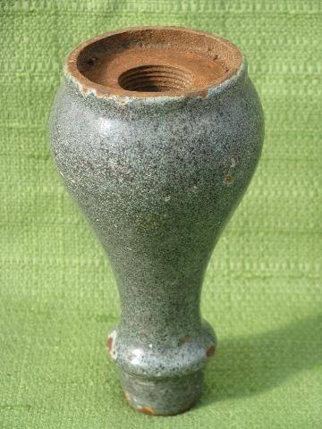 photo of antique green enameled cast iron foot, old stove part, vintage salvage for art #3