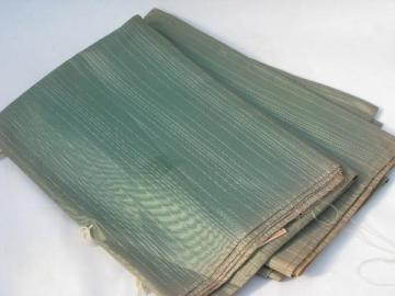 catalog photo of antique green taffeta fabric, rayon? vintage acetate? 6 yards, very pretty!