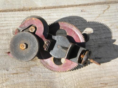 photo of antique hand crank knife grinder or sharpener from an old farm kitchen #1