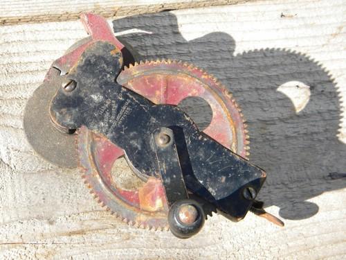 photo of antique hand crank knife grinder or sharpener from an old farm kitchen #2