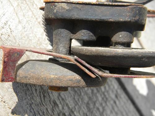 photo of antique hand crank knife grinder or sharpener from an old farm kitchen #3