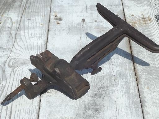 photo of antique hand saw vise, swivel clamp for sharpening and setting saws #1