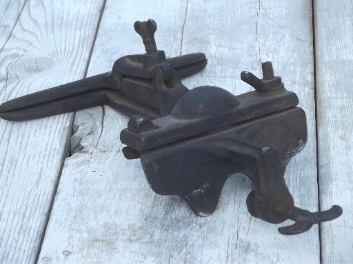 photo of antique hand saw vise, swivel clamp for sharpening and setting saws #4