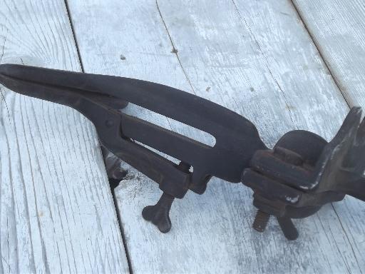 photo of antique hand saw vise, swivel clamp for sharpening and setting saws #6