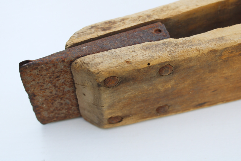 photo of antique hand tool corn planter Janesville Wisconsin Pumpkin Seed planter old farm garden planting seeder  #2