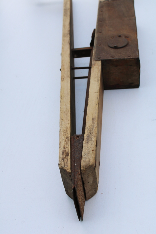 photo of antique hand tool corn planter Janesville Wisconsin Pumpkin Seed planter old farm garden planting seeder  #4