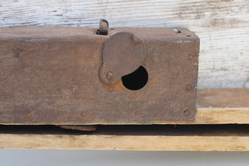 photo of antique hand tool corn planter Janesville Wisconsin Pumpkin Seed planter old farm garden planting seeder  #9