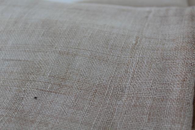 photo of antique hand woven fabric, primitive early 1800s homespun coarse flax linen bed sheet #4