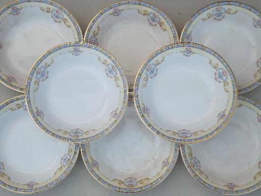 photo of antique hand-painted china dishes set for 8, Taylor, Smith & Taylor Iona #6