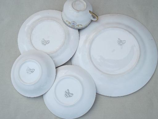 photo of antique hand-painted china dishes set for 8, Taylor, Smith & Taylor Iona #10