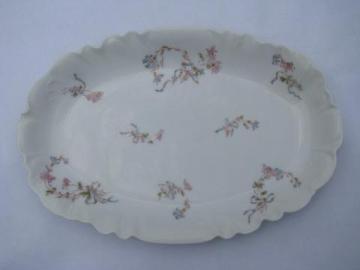 catalog photo of antique hand-painted china platter, old Haviland - Limoges France