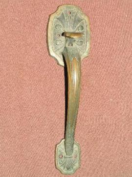 catalog photo of antique hardware Arts and Crafts brass thumb latch