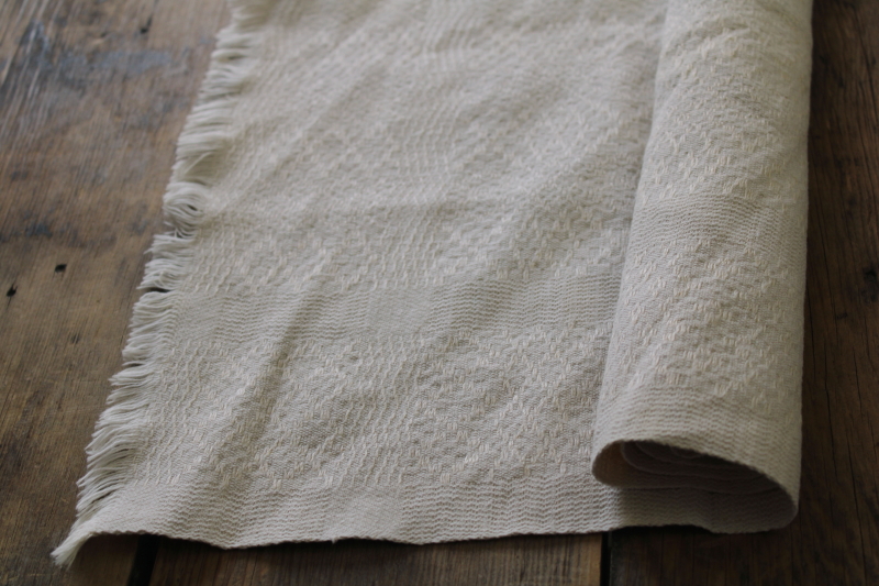 photo of antique homespun hand woven hemp or linen, 1880s vintage fabric panel French country style #3