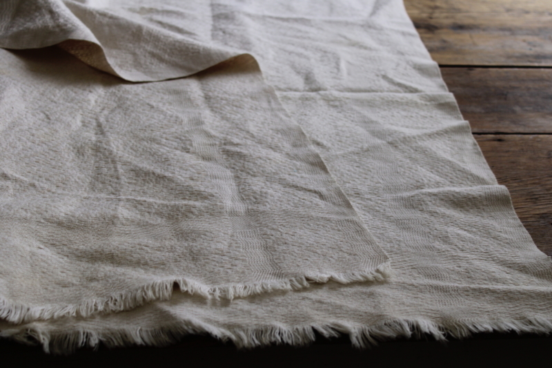 photo of antique homespun hand woven hemp or linen, 1880s vintage fabric panel French country style #8