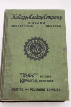 catalog photo of antique illustrated industrial catalog book of home / factory plumbing hardware, vintage 1913