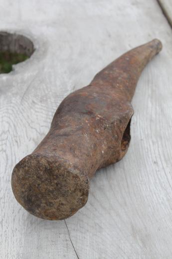 photo of antique iron coal pick hammer head, old miner's tool or coal stove pick #2